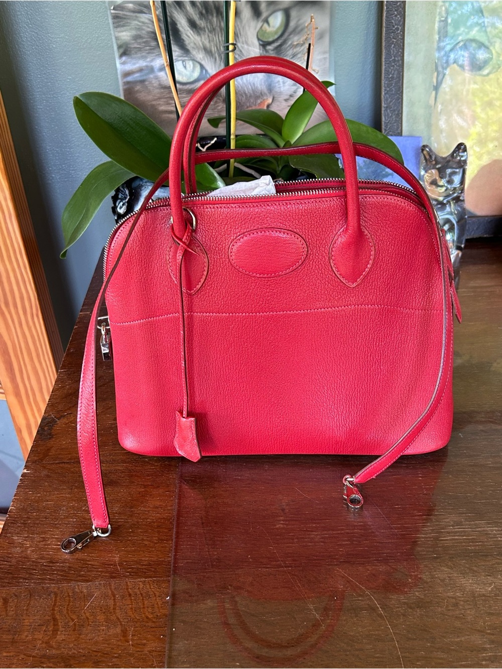Rare Hermes 31cm Chèvre Skin Bolide